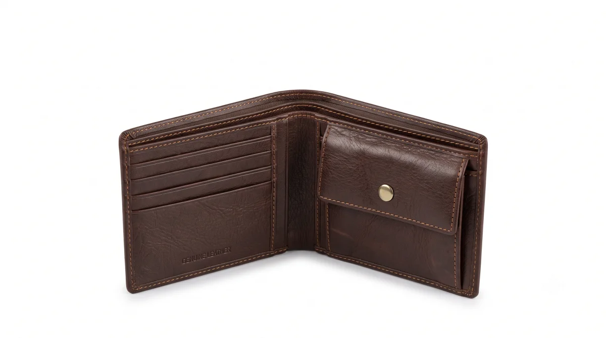 Leather Wallet with Coin Pocket